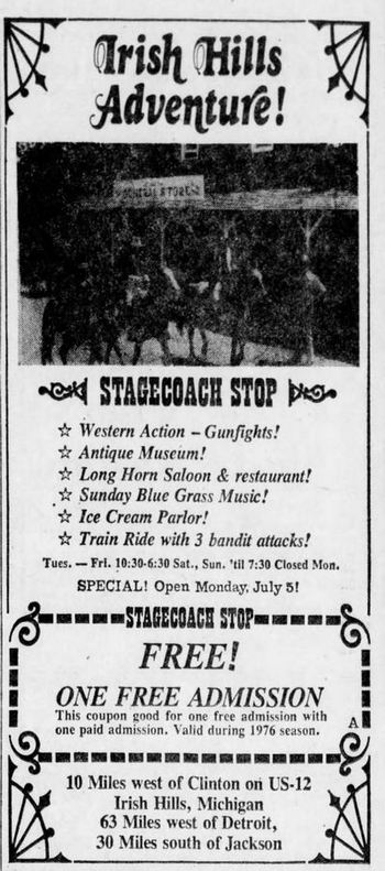 Stagecoach Stop - July 1976 Ad (newer photo)